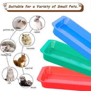 Alternative view of 3 Pcs Kitten Litter Box with 1 Scoop,9.6" Plastic Portable Nonstick Small Litter Pan Low Entry Waterproof Bunny Cat Litter Box,Multi Color Litter Tray Travel Toilet for Small Pet Guinea Pig Rabbit